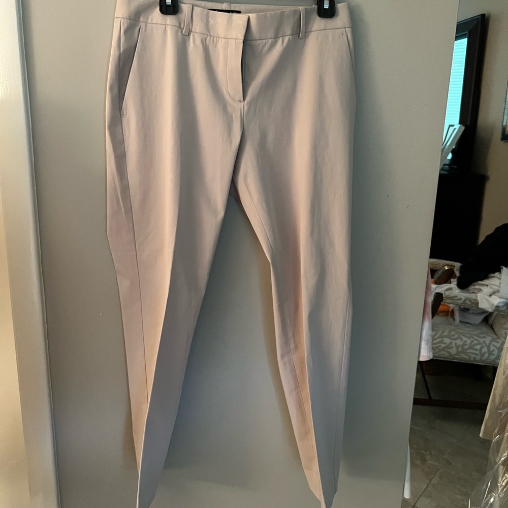 Theory cotton khaki slacks size 8